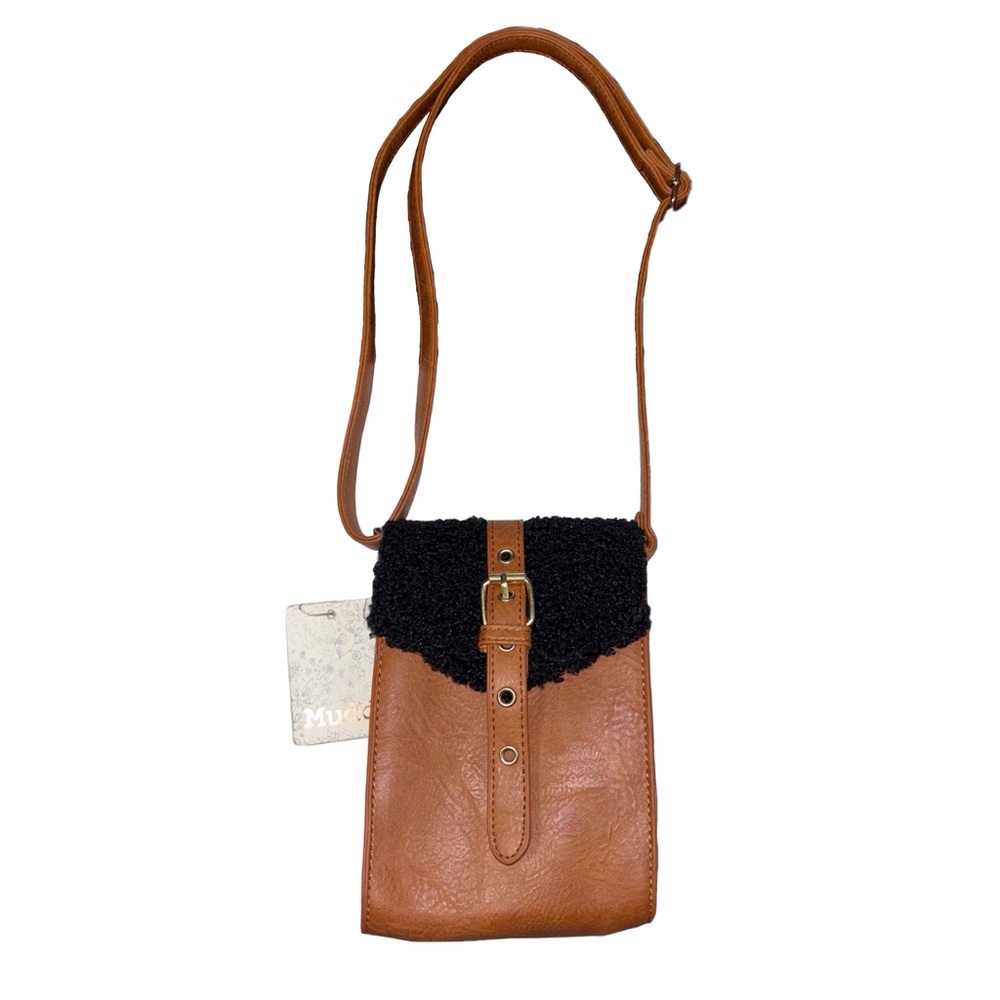 Vintage Mudd Sherpa Messenger Crossbody Bag Y2K 90’s Casual